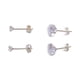 thumbnail image 2 of Set Aros Conjunto Punto De Luz Zirconia Plata Fina 3mm 7mm, 2 of 4