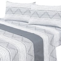 Mallorca - Juego De Sábanas T144 King Napoli Gris