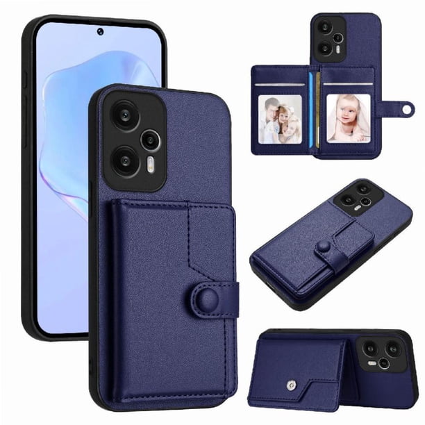 FOXDOCK Funda para Xiaomi POCO F5 5G con Bloqueo RFID - Diseño Elegante con Cierre de Botón