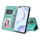 thumbnail image 5 of Funda tipo cartera FOXDOCK para Huawei Nova 9 Pro , diseño girasol en relieve, cuero PU, cierre magnético, soporte y tarjetero, 5 of 5