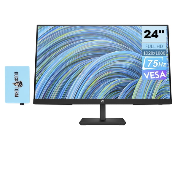 Monitor de ordenador HP V24v G5 24 FHD 75 Hz con Dockztorm Dock