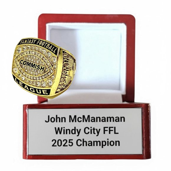 Estuche de exhibición Legacy Rings – Anillo de Fantasy Football incluido