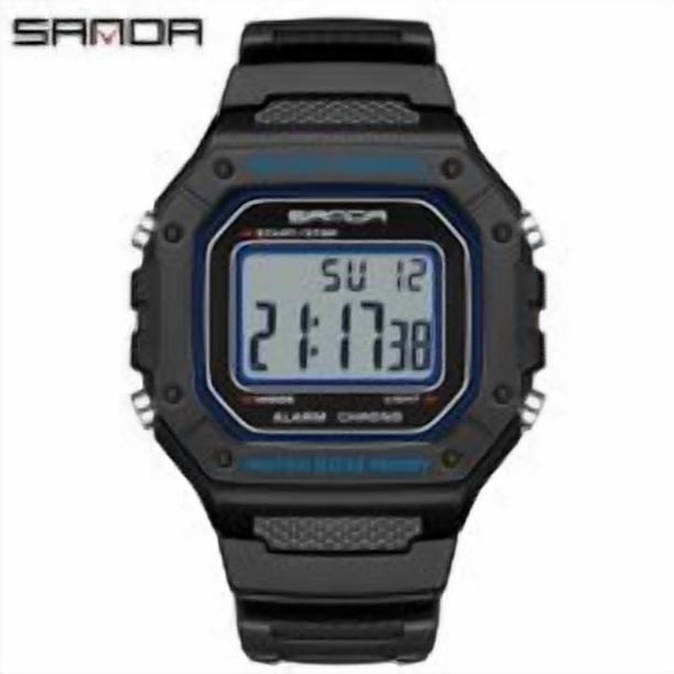 Explojoy Reloj Deportivo Digital Cuadrado para Adolescentes – Reloj de Pulsera Multifunción Impermeable con Despertador y Pantalla LED