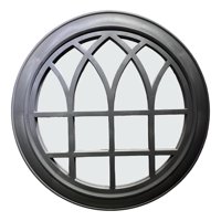 Genérico - Espejo Decorativo Circular Ventana Negro Elegante Jhn