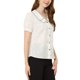 thumbnail image 4 of INSPIRE CHIC Blusa Vintage de Mujer para Regreso a Clases con Lunares, Cuello Peter Pan, Mangas Cortas Abullonadas, Camisa Blanca XL, 4 of 8