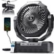 thumbnail image 1 of Ventilador para camping FRIZCOL con batería de 48.000 mAh, luz y control remoto, negro, 1 of 6