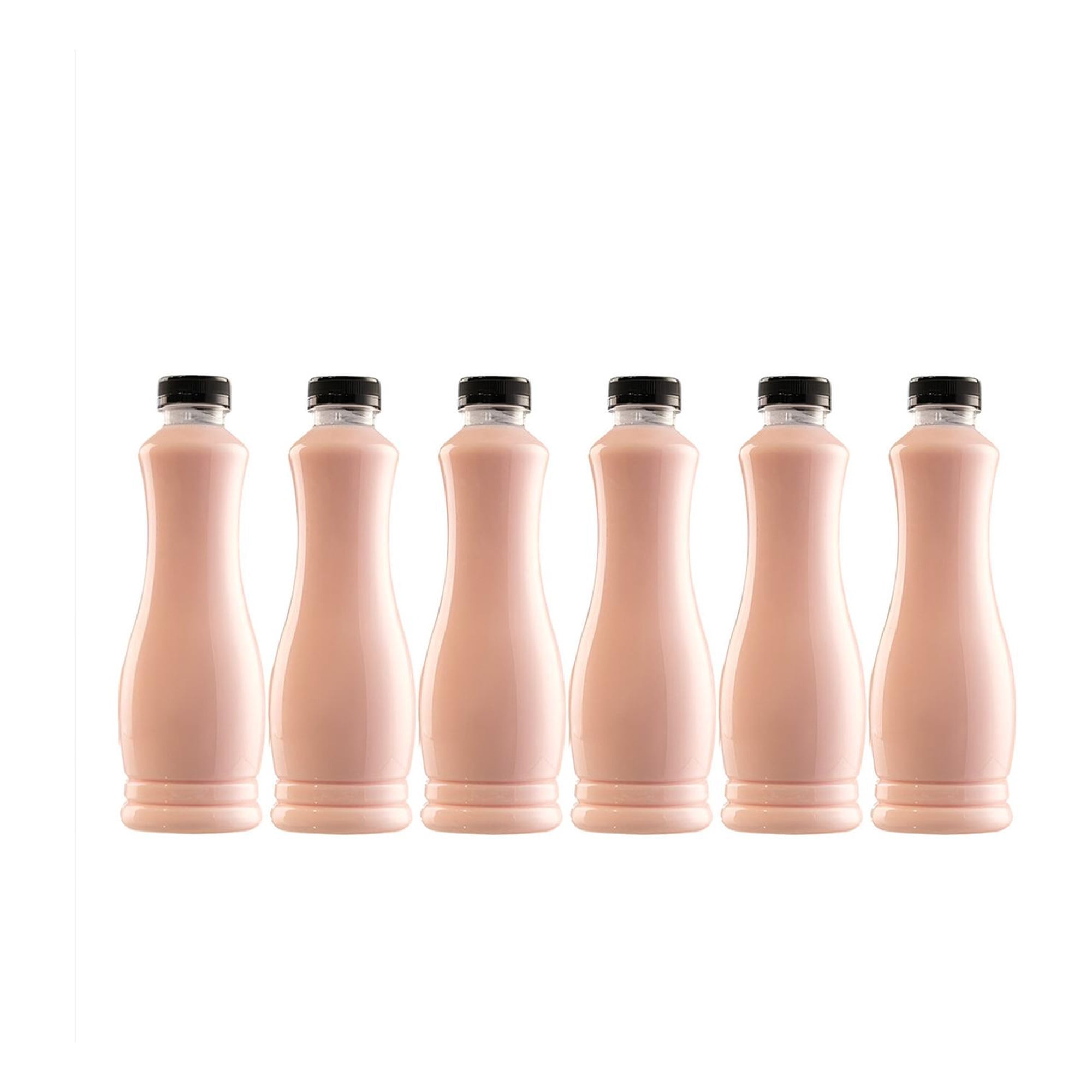 Pasteleriuscl - Pack 6 Botellas Plasticas Transparentes Botella C/tapa 800ml Transparente