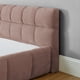 thumbnail image 3 of King size Upholstered Bed Frame with Thick Fabric, Chenille Fabric Grounded Queen Size Platform Bed with Headboard and Solid Frame. No Box Spring Needed-Pink(88.5''*85.5''*24''), 3 of 3