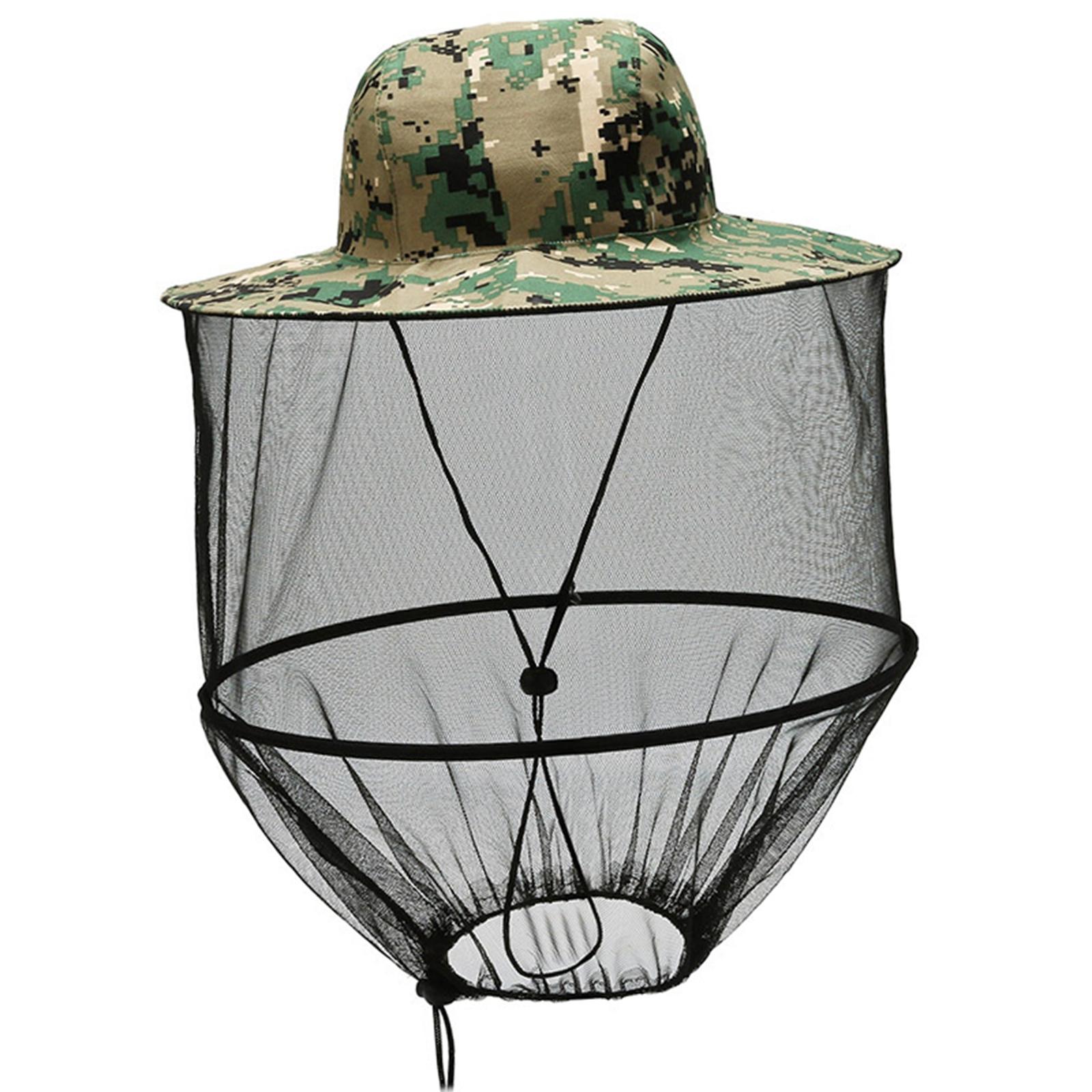 Ioensy - Hombres Mujeres Head Net Mesh Apicultor Sombrero Protector Cubo Digital Verde