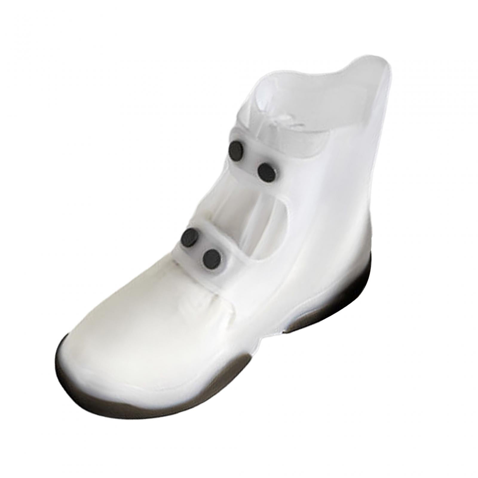 Magideal - Cubiertas Impermeables Para Zapatos Protectores De Zapatos Resistentes Al Agua Para Adultos Cubiertas Para Botas De Lluvia Chanclos Para Caminar Al , L Blanco