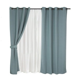 Mashini - Set Cortina Jqd 8Pzas Arg. 140X220 Turquesa Valdivia