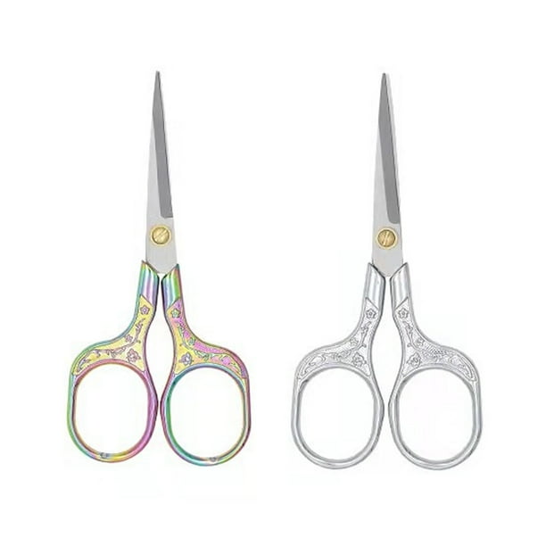 tijeras pequeñas de precisión vintage para cortar el pelo, barba, bordar, manualidades y uso diario.