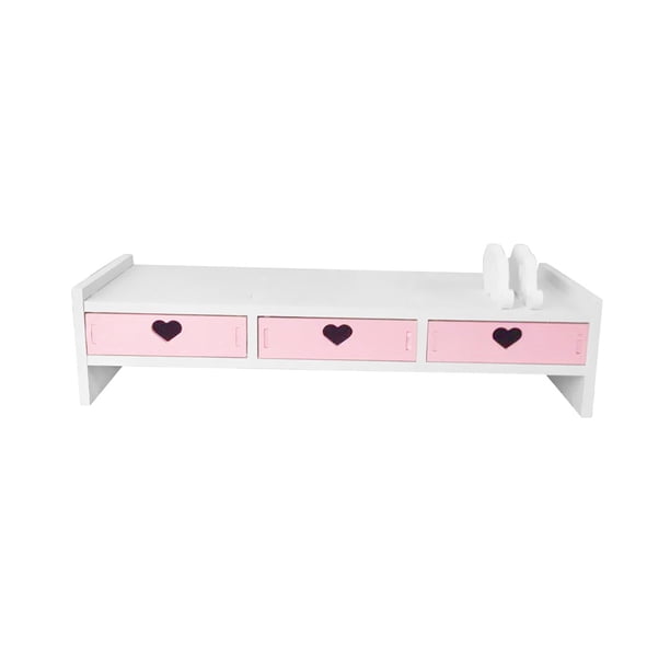 Soporte Elevador Para Monitor, Escritorio, Estante De Almacenamiento Con Cajón, Estante Elevado Para Computadora