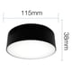 thumbnail image 5 of Pack 2 Plafon Panel Led Redondo Sob Itd Decorativo 12w 6000k negro, 5 of 8