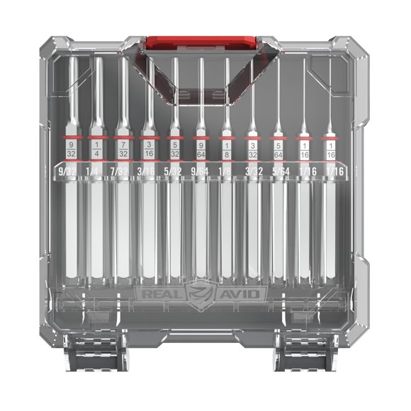 Punch Set Real Avid Accu-Punch de 11 piezas con funda de 3 posiciones