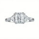 thumbnail image 1 of 925 Sterling Silver Moissanite Engagement Ring Set - 3 Ct, D Color, VVS1 Clarity - Perfect for Weddings and Special Occasions, 1 of 4