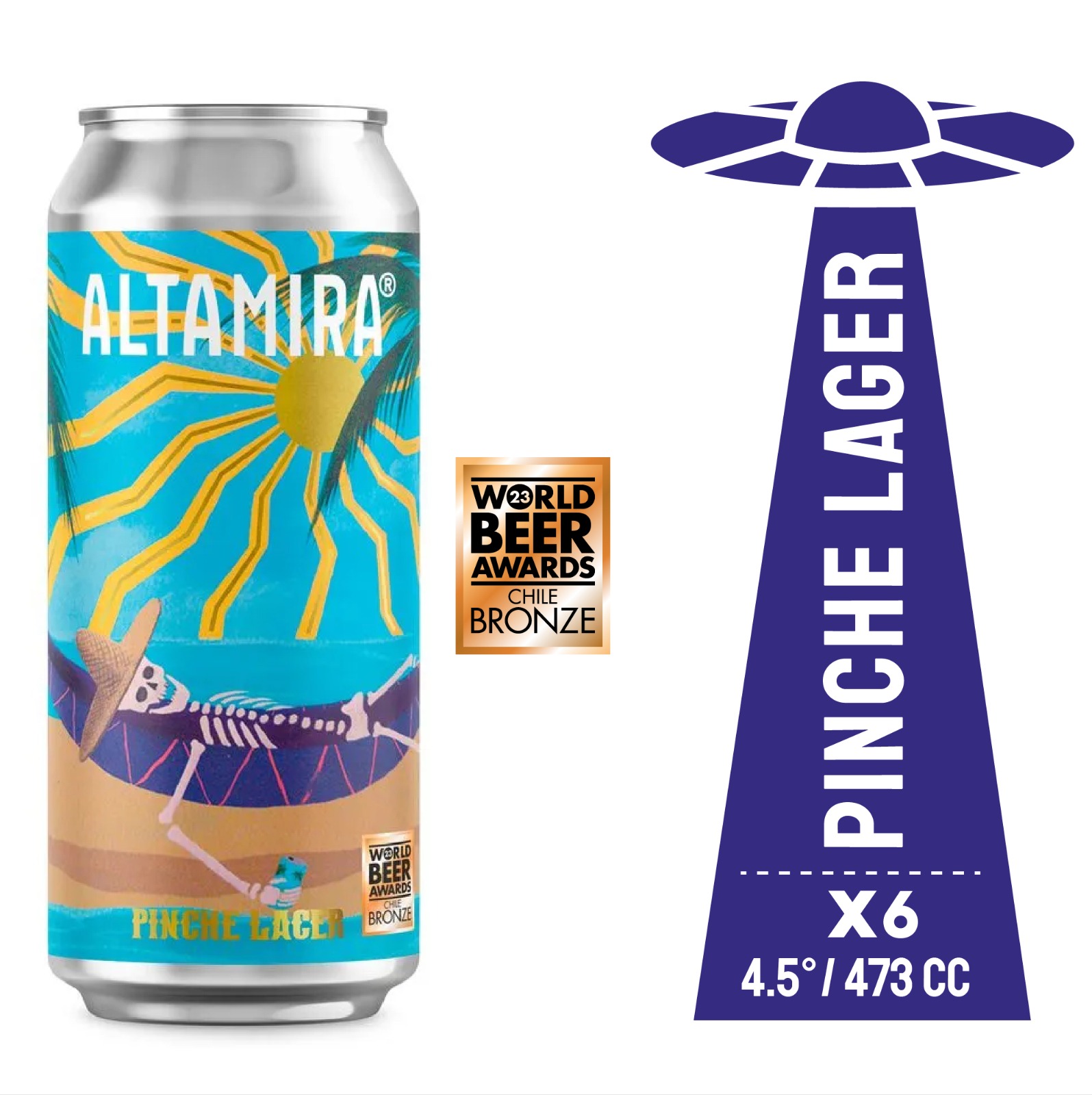 Cerveceria Altamira - Cerveza Altamira Pinche Lager 6X473Cc