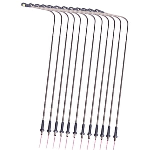 Magideal - 10 Piezas Modelo Tren Ferroviario Poste De Lámpara Luz De Color Blanca Brillante Manualidades Diy 3V Led Luces Farolas De Ferrocarril De D , 20 Centímetros