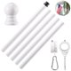 thumbnail image 2 of Kit de asta para bandera BONWIN de acero inoxidable de 1" y 1,8 m, blanco, 2 of 9