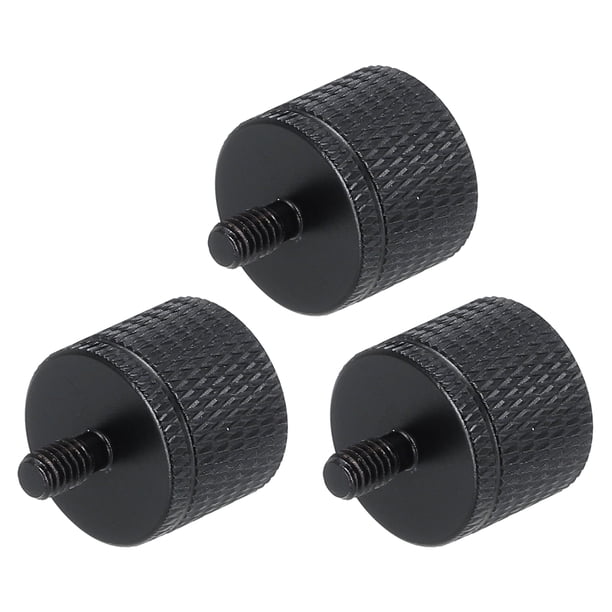 Uxcell 3Pcs Adaptador de Soporte de Micrófono 1/4 Hembra a M5 Macho Rosca Adaptador Aleación de Aluminio Montaje de Trípode de Micrófono