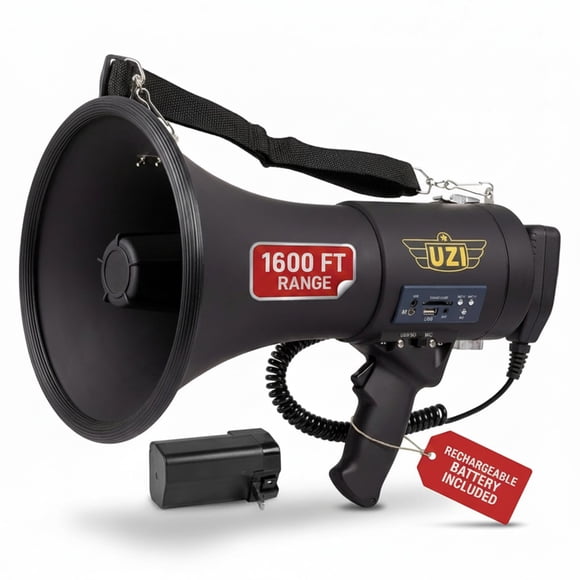 Megáfono Uzi MP-PRO 50W Bluetooth Recargable 110V