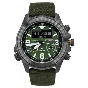 Reloj Citizen Promaster Land 35Th Anniversary Chronograph Green Dial Eco-Drive Jv1005-02W 200M Men'S Watch