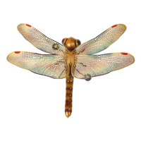 Bothyi - Decoraciones De Libélulas De Pared De Metal Decoración De Artesanía De Arte Para Jardín De Granja Amarillo