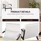 thumbnail image 2 of Mid Century Modern Armchair, Accent Chair with Solid Wood Frame and Detachable Lumbar Pillow for Living Room, Bedroom, Office(Beige)Chair Frame with a Brown Finish, 2 of 3
