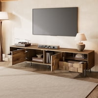 M&Ms - Mid Century Tv Stand With 2 Drawers, Media Console Table For Tvs Up To 85'', Entertainment Center With Storage For Living Room, Bedroom, Home Theatre