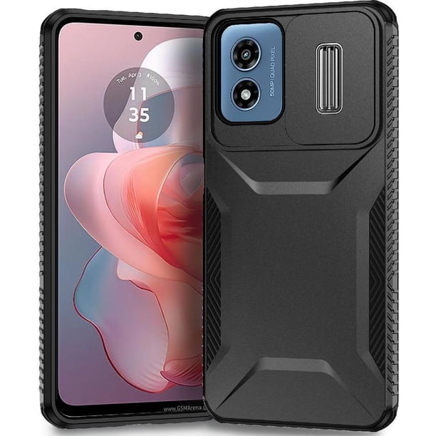 Funda Resistente para Motorola Moto G22 con Tapa Deslizante y Protección Militar Negro