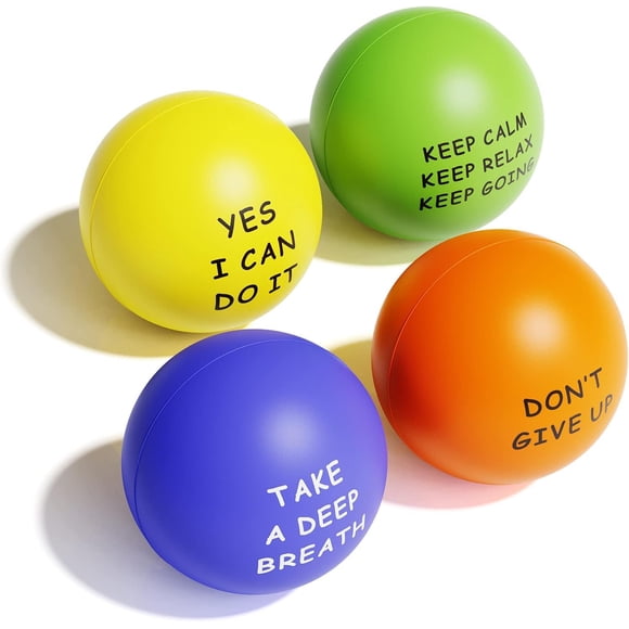 KDG Juguete Antiestrés Pack de 4 Bolas Motivacionales