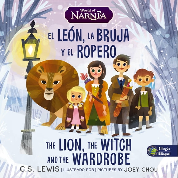 Libro de cartón bilingüe El león, la bruja y el ropero