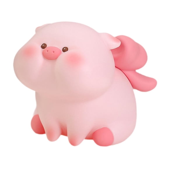 Hucha De Cerdo, Tarro Decorativo Para Dinero, Adorno De Escritorio Para Dormitorio, Oficina, Niños, Lazo Rosa
