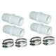 thumbnail image 2 of Adaptador De Manguera De Piscina Reemplazo Fácil De Usar Durable Para El Hogar Piscina Al Aire Libre 4 Adaptador 8 Abrazadera, 2 of 4