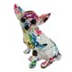 thumbnail image 2 of Graffiti Chihuahua Estatua Resina Artesanía Animal Estatua Para Habitación Perro Amante Regalo Manchado Graffiti, 2 of 5