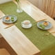 thumbnail image 3 of Camino de mesa de lino verde lavable, ideal para decorar el hogar, comedor y cocina, 180/210/240 cm., 3 of 5