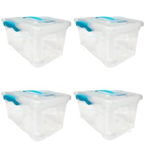 Reyplast - Caja Con Asas Y Manilla 6.5 Litros Cant.4