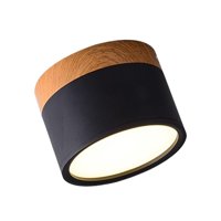 Magideal - Luz De Techo Led Lámpara De Techo Montada En Superficie Accesorios De Techo Iluminación Aluminio 12W Led Downlight Para Sala De Estar Balcón Cocina , Negro
