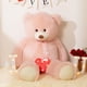 thumbnail image 3 of Oso de peluche HollyHOME de 122 cm, rosa, peluche de felpa, 3 of 9