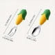thumbnail image 3 of 2pcs Cartoon Baby Silicone Short Handle Tableware 304 Stainless Steel Head Children's Fork Spoon Baby Food Supplementary Fruit And Vegetable Spoon, 3 of 4