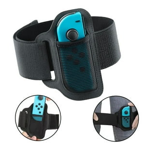 Genérico - Correa Ajustable De Nylon Para La Pierna Para Nintendo Switch Oled Joycons - Accesorios De Banda Deportiva Elástica Compatible Con El Juego De Aventura Ring Fit, Ajuste Seguro Y Diseño Ajustable-Negro
