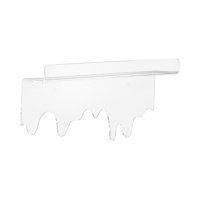 Bothyi - Estante De Pared Flotante Acrílico 12 ""Transparente Para Sala De Estar Cocina Baño Agua Corriente
