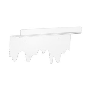 Bothyi - Estante De Pared Flotante Acrílico 12 ""Transparente Para Sala De Estar Cocina Baño Agua Corriente