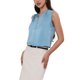 thumbnail image 4 of INSPIRE CHIC Tops de Satén sin Mangas para Mujer con Cuello en V Blusa de Satén Casual de Negocios Camisas de Trabajo XL Azul, 4 of 5