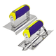thumbnail image 1 of Pack Llanas De Acero Inoxidable 1rodon+1ranurador, 1 of 5