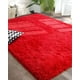 thumbnail image 3 of Alfombra peluda Suave 240 x 200 cm Primera Calidad Rojo, 3 of 3
