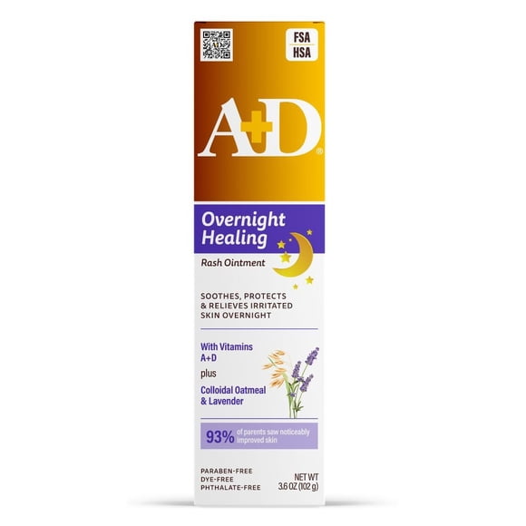 Pomada para dermatitis del pañal A+D Overnight Healing, 100 ml
