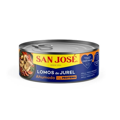Jurel Lomo Ahumado Lata Drenado 104 G - Neto 160 G San José