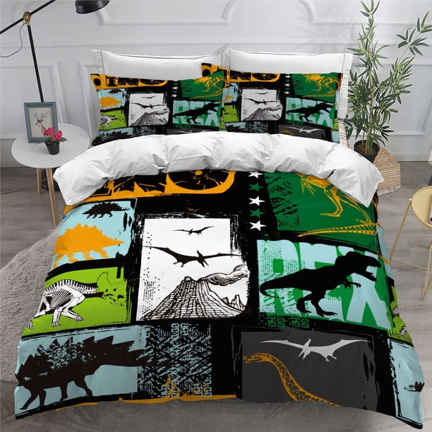 Godzilla Bedding Set Quilt Duvet Cover Pillow Covers Included 3-Piece Bedding Set (1 Duvet Cover + 2 Pillow Shams)