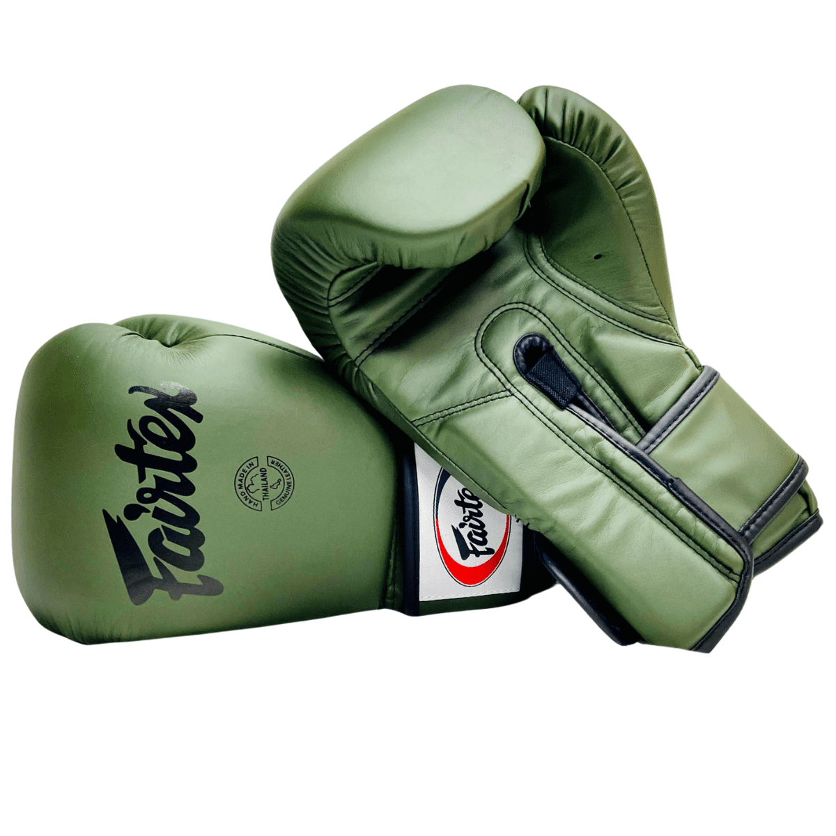 Guantes Profesionales De Boxeo Muay Thai Fairtex Verde Glossy 14 Oz